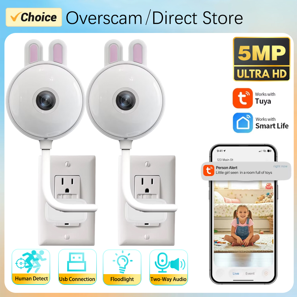 Home Security Flood Lights - كاميرا واي فاي داخلية صغيرة على