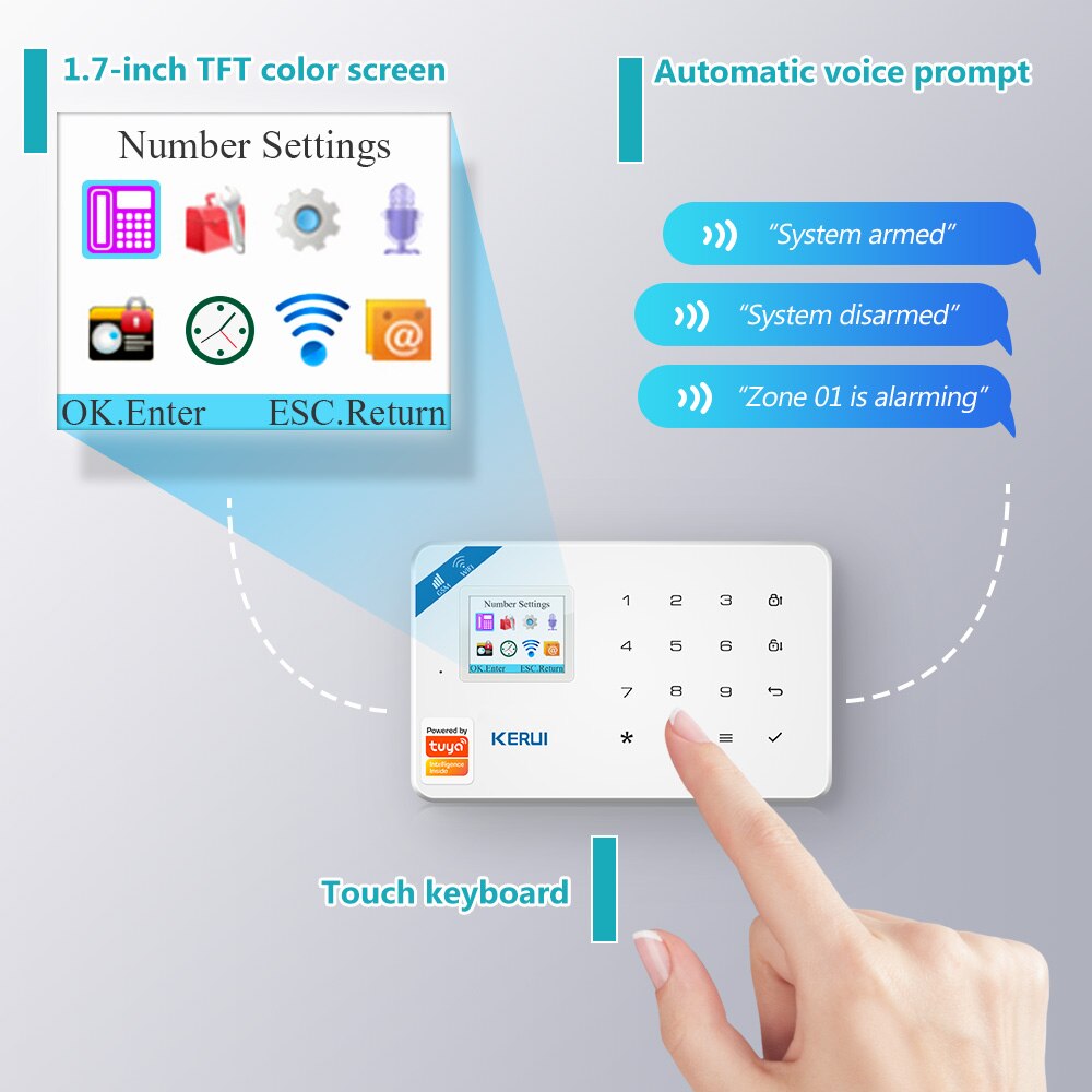 KERUI W181 Tuya Smart WIFI GSM - مراجعة Home Security Front Door Camera وسعره